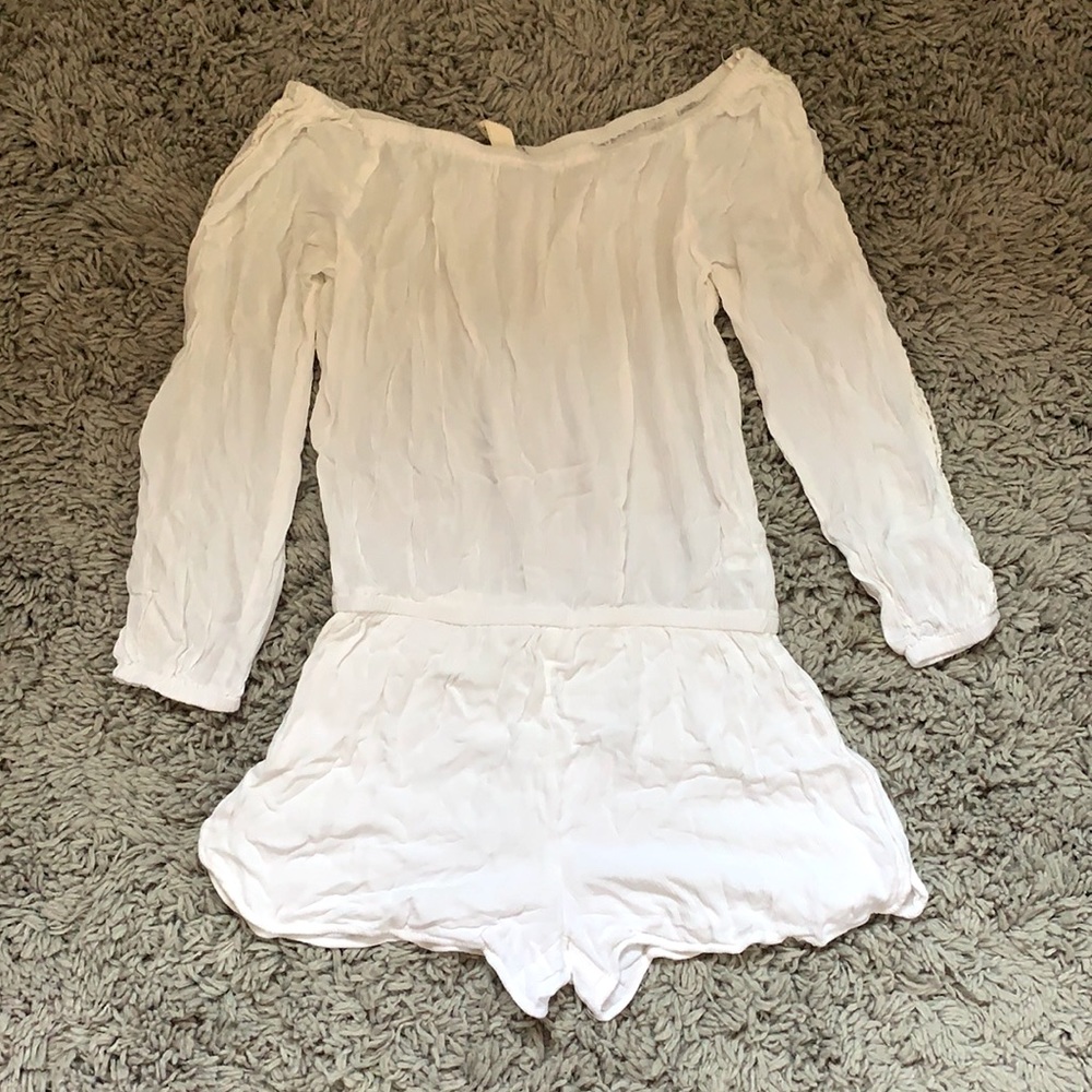 White, off the shoulders romper